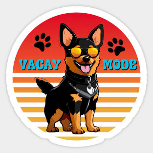 Lancashire Heeler - Cute Dog on Vacation Sticker